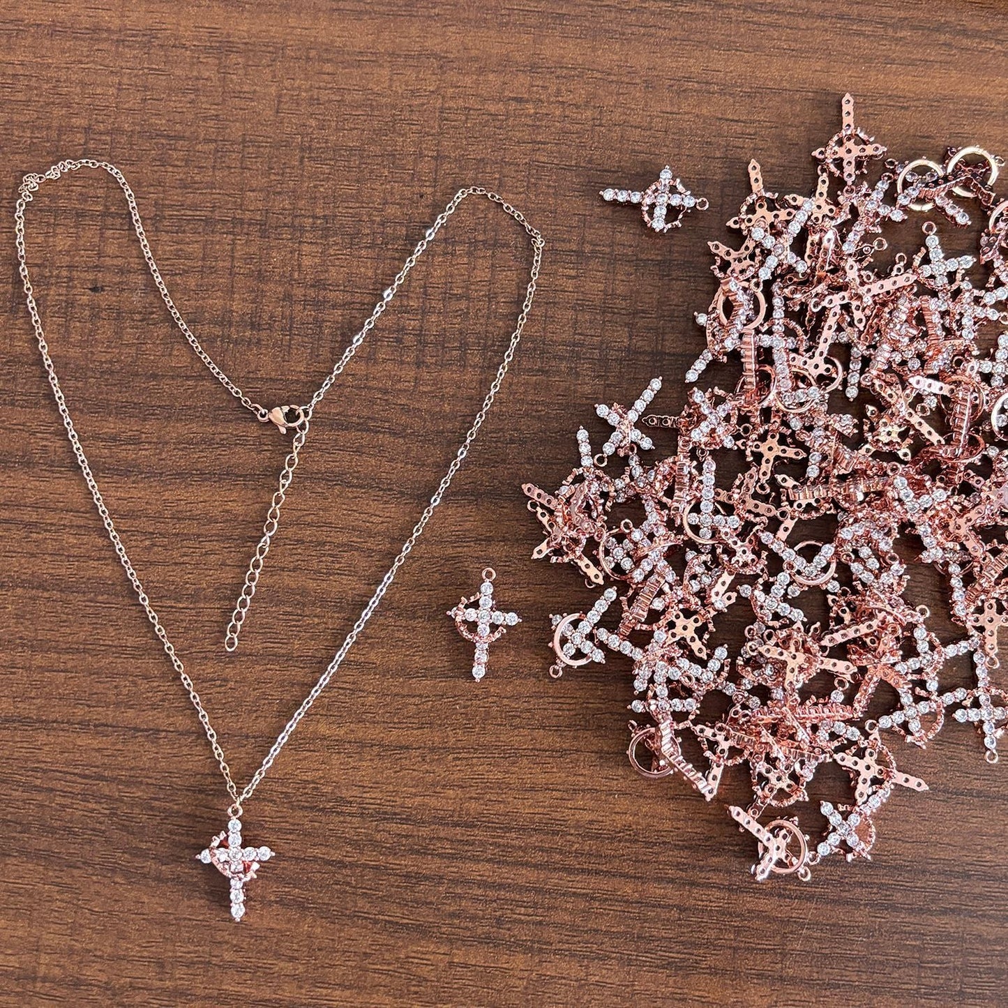 Stainless Steel Plated Cross Pendant Necklace