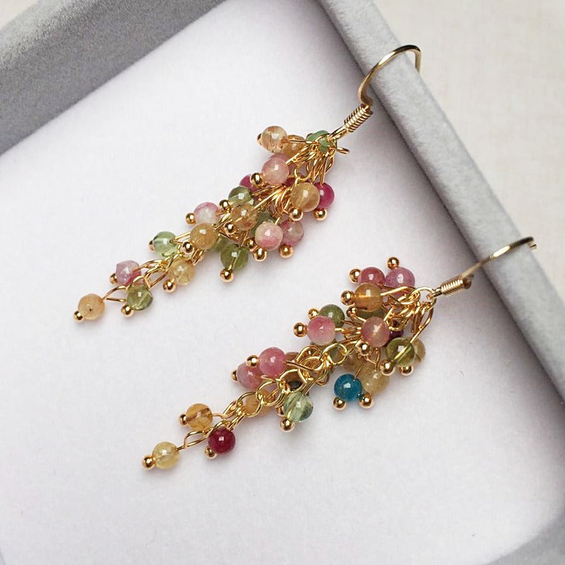 Tourmaline crystal earrings