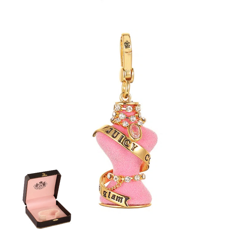 Diamond inlaid crystal zircon diamond chain pink