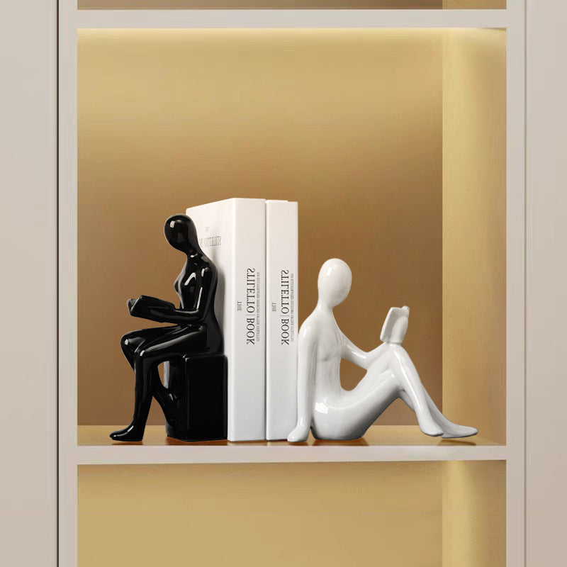 Modern bookends character ornaments
