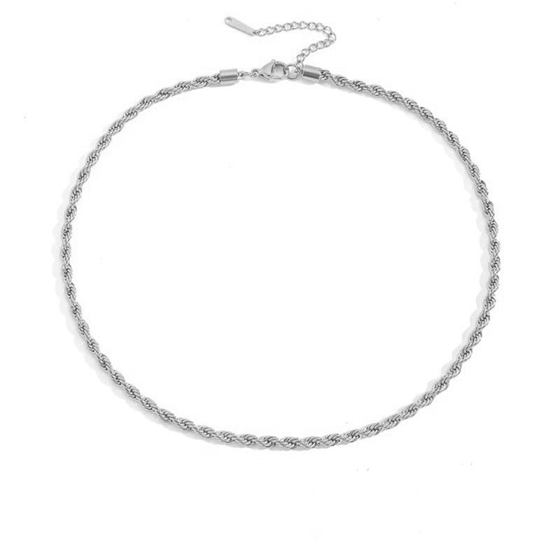 Twist Chain Necklace Stainless Steel Necklace