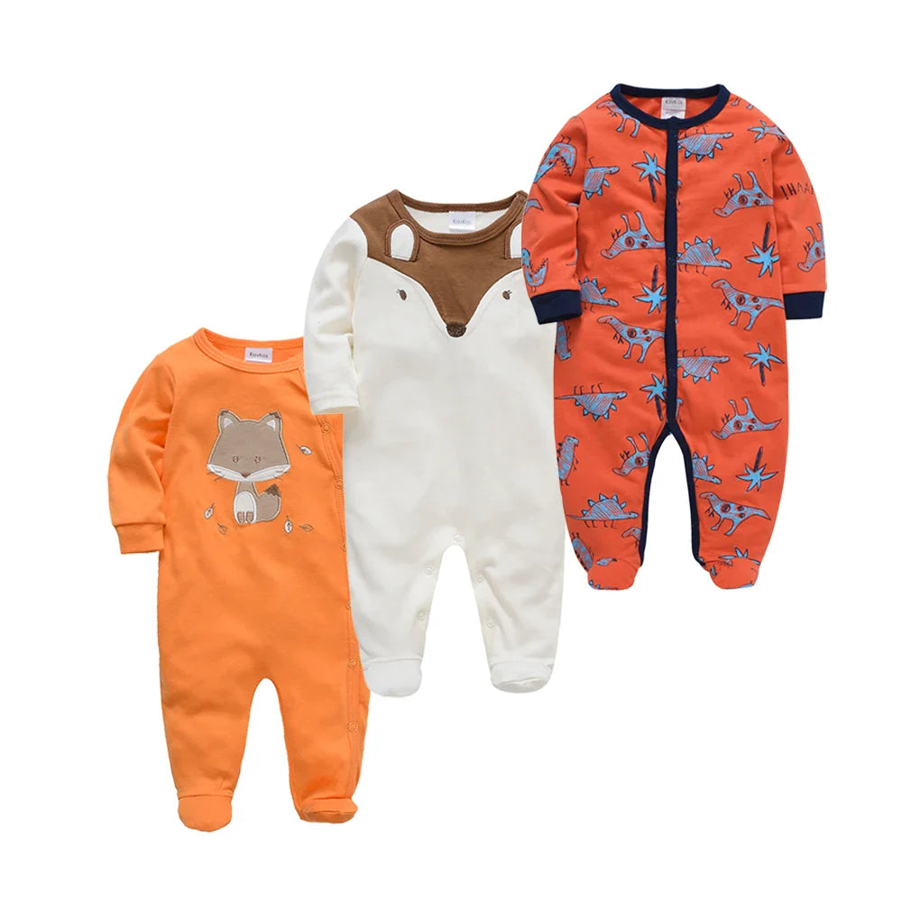 3piece Long Sleeve Soft Cotton Onesie