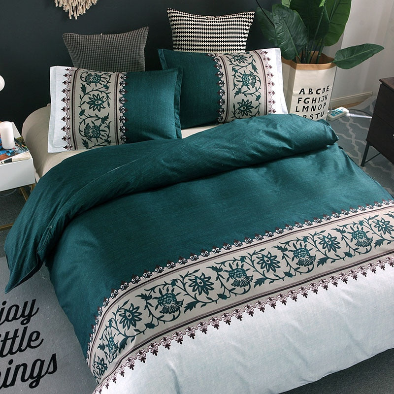 Plain Printed Bedding Set