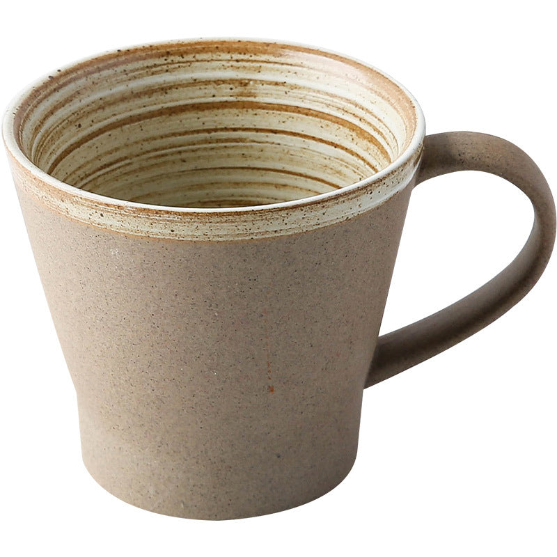 Coarse pottery coffee cup
