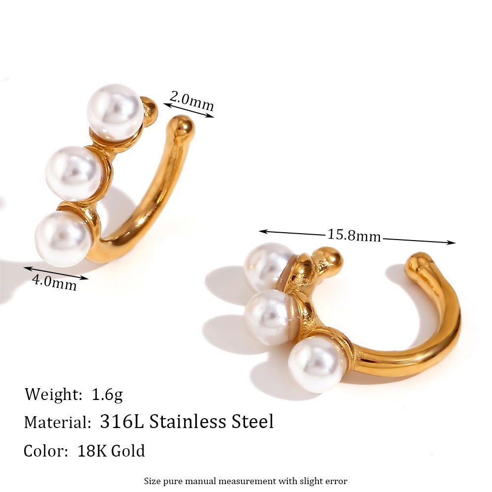 Niche light luxury simple earrings