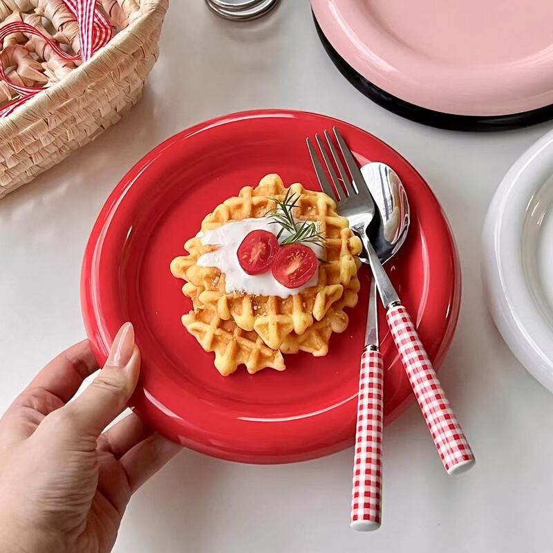 Round Ceramic Food Plate