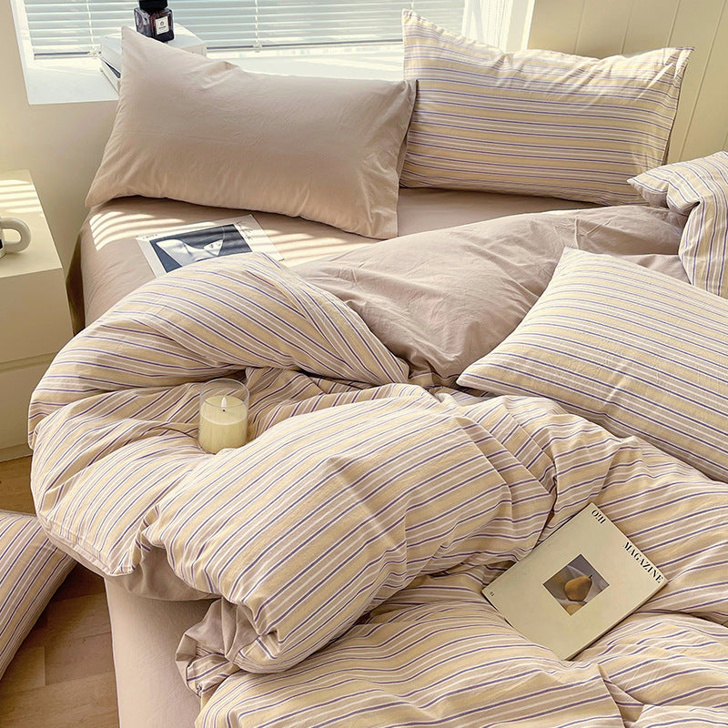 Cotton Dyed Washed Cotton Bedding Set