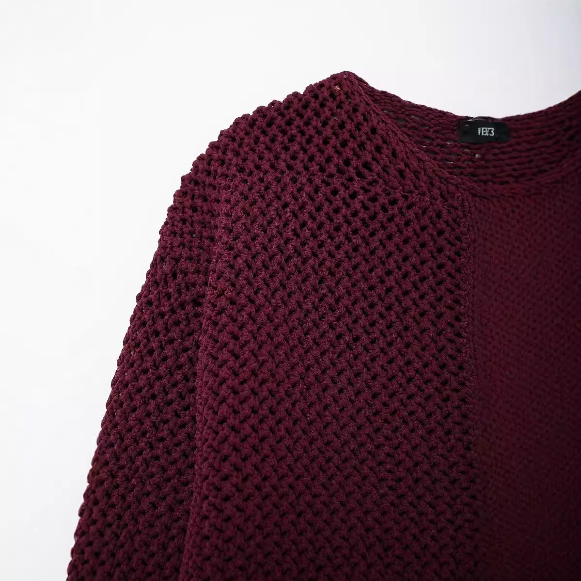 Temperament round neck cardigan