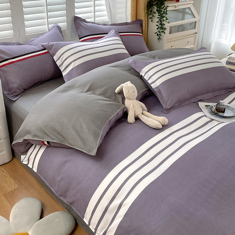 Minimalist Pure Water-Washed Cotton Bedding Set