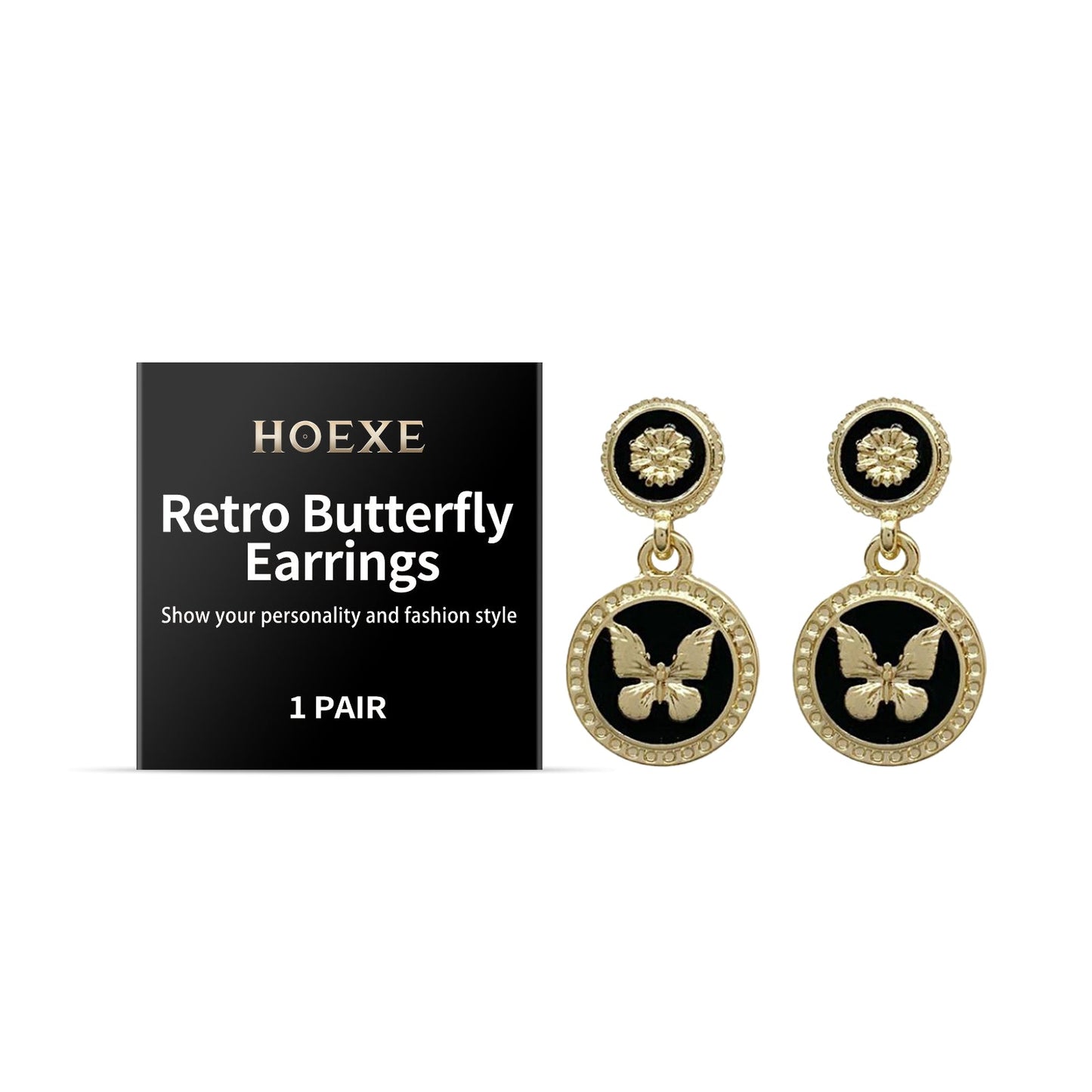 Hoexe Vintage Butterfly Earrings