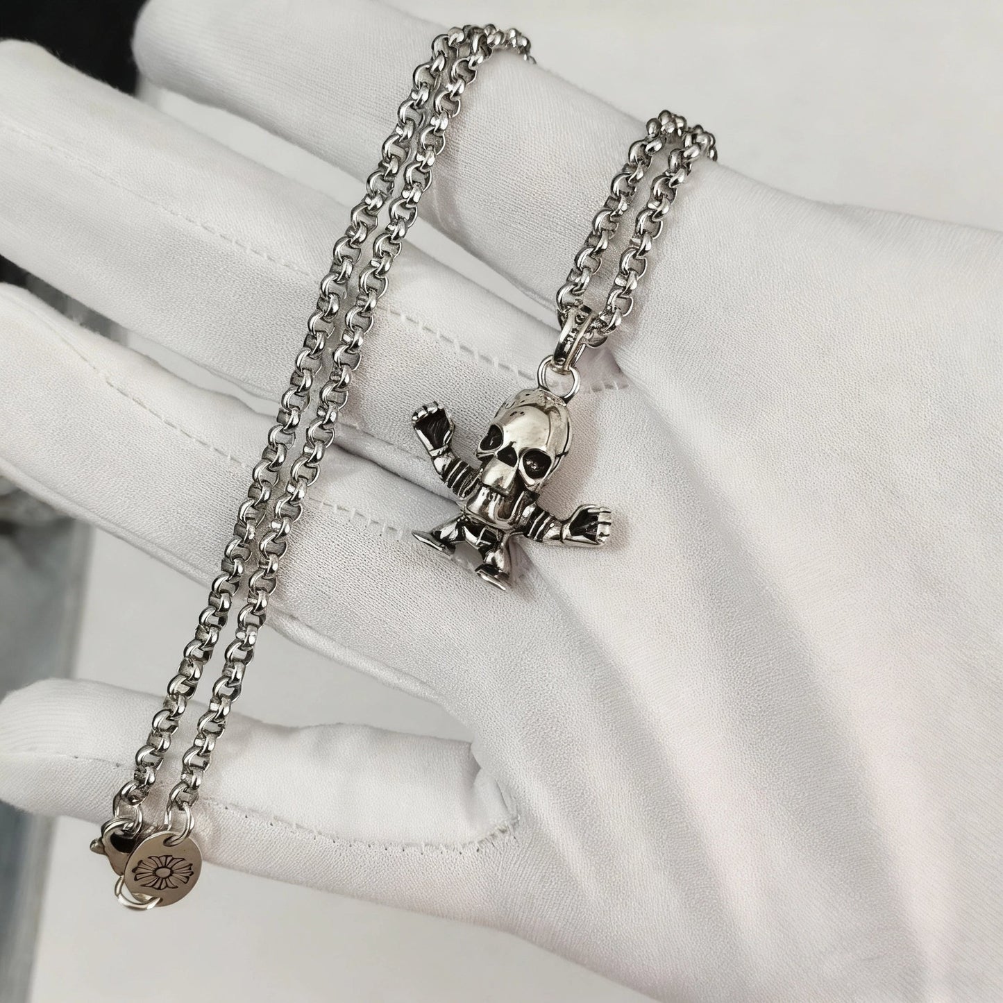 Cross necklace hexagonal star chain ﻿