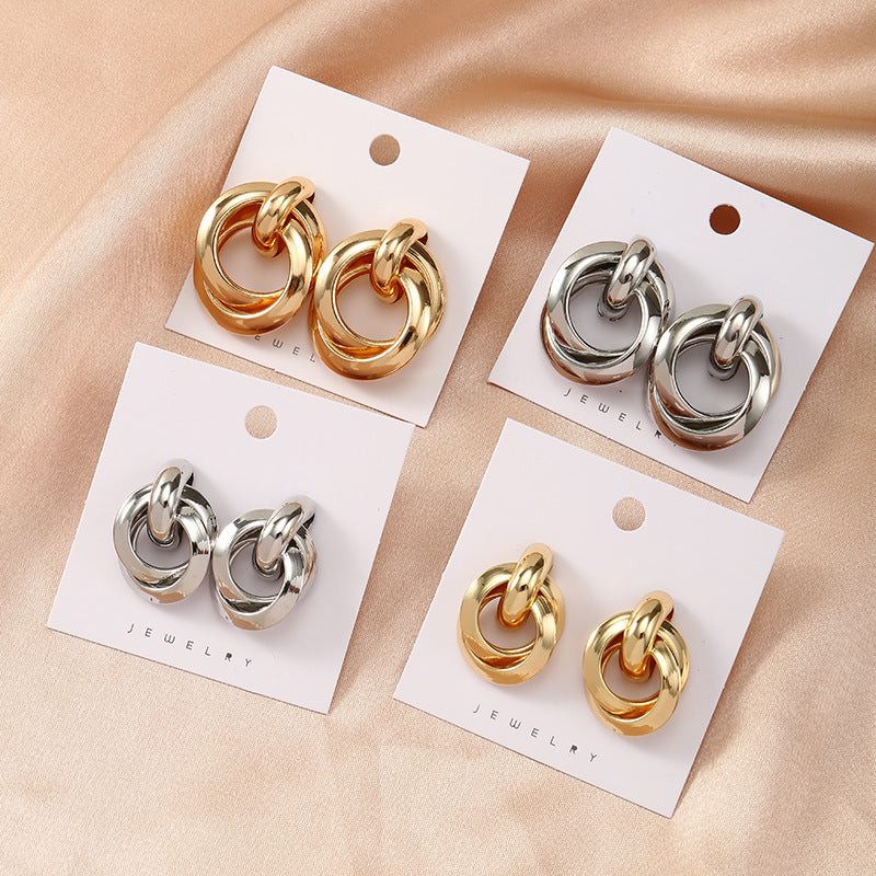 Temperament alloy earrings