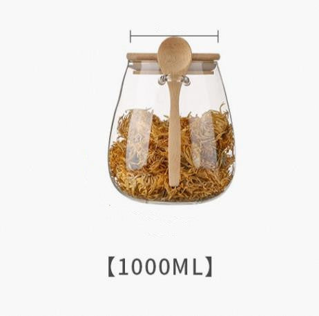 Glass Spice Jar With Spoon