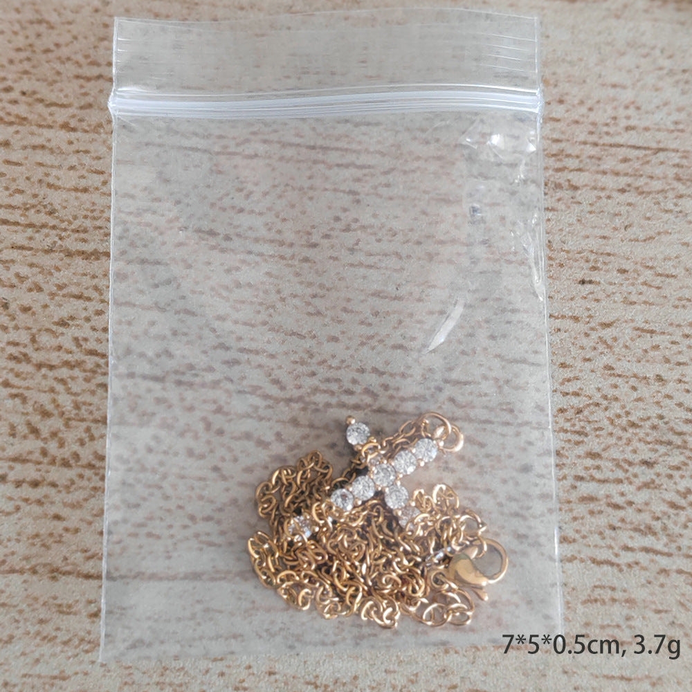 Stainless Steel Plated Cross Pendant Necklace