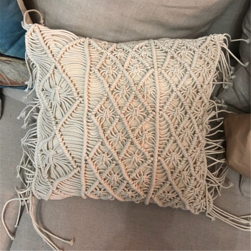 Nordic Cushion Cover with Tassel