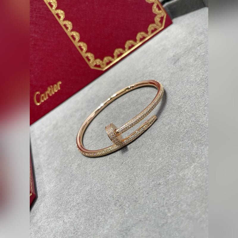 V-Gold Diamond Pavé Screw Cuff