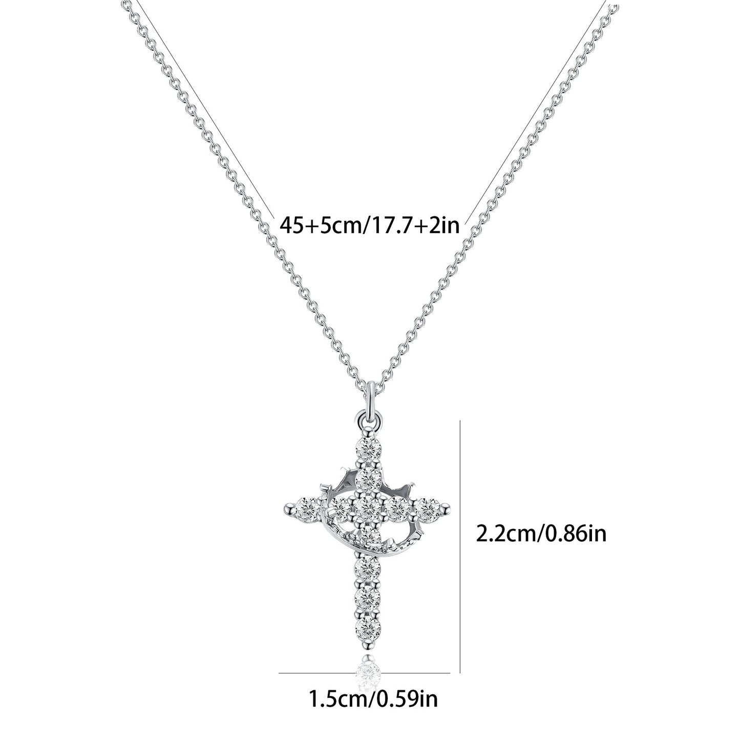 Stainless Steel Plated Cross Pendant Necklace