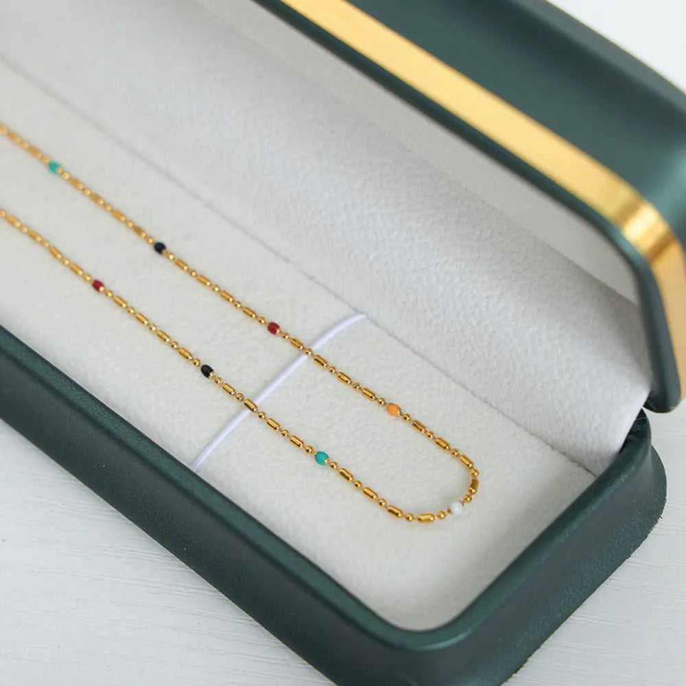 Simple rice bead necklace