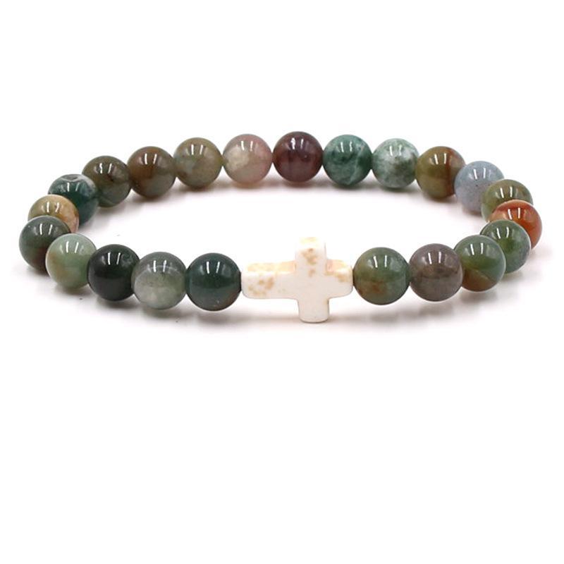 Bead jewelry cross bracelet