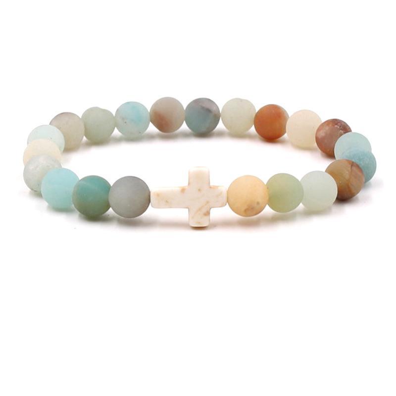 Bead jewelry cross bracelet