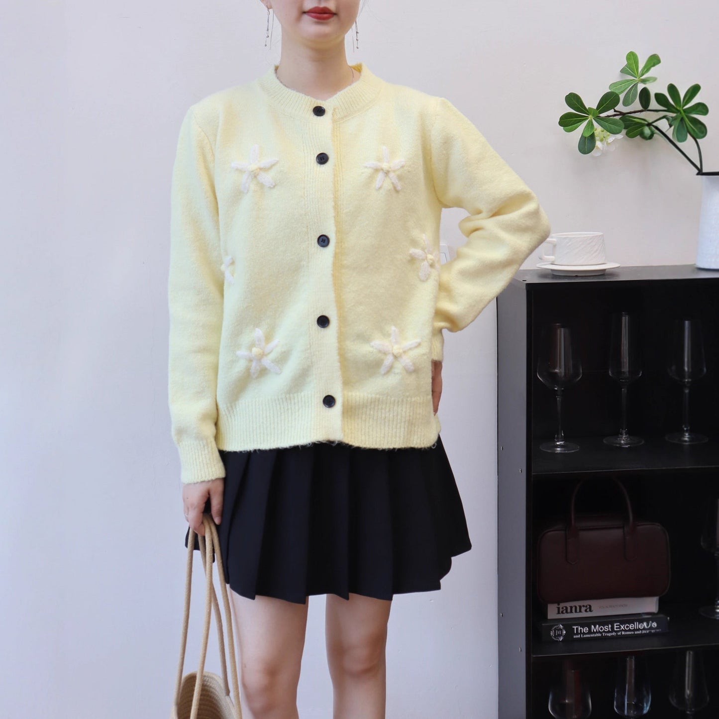 Embroidered Knitted Cardigan