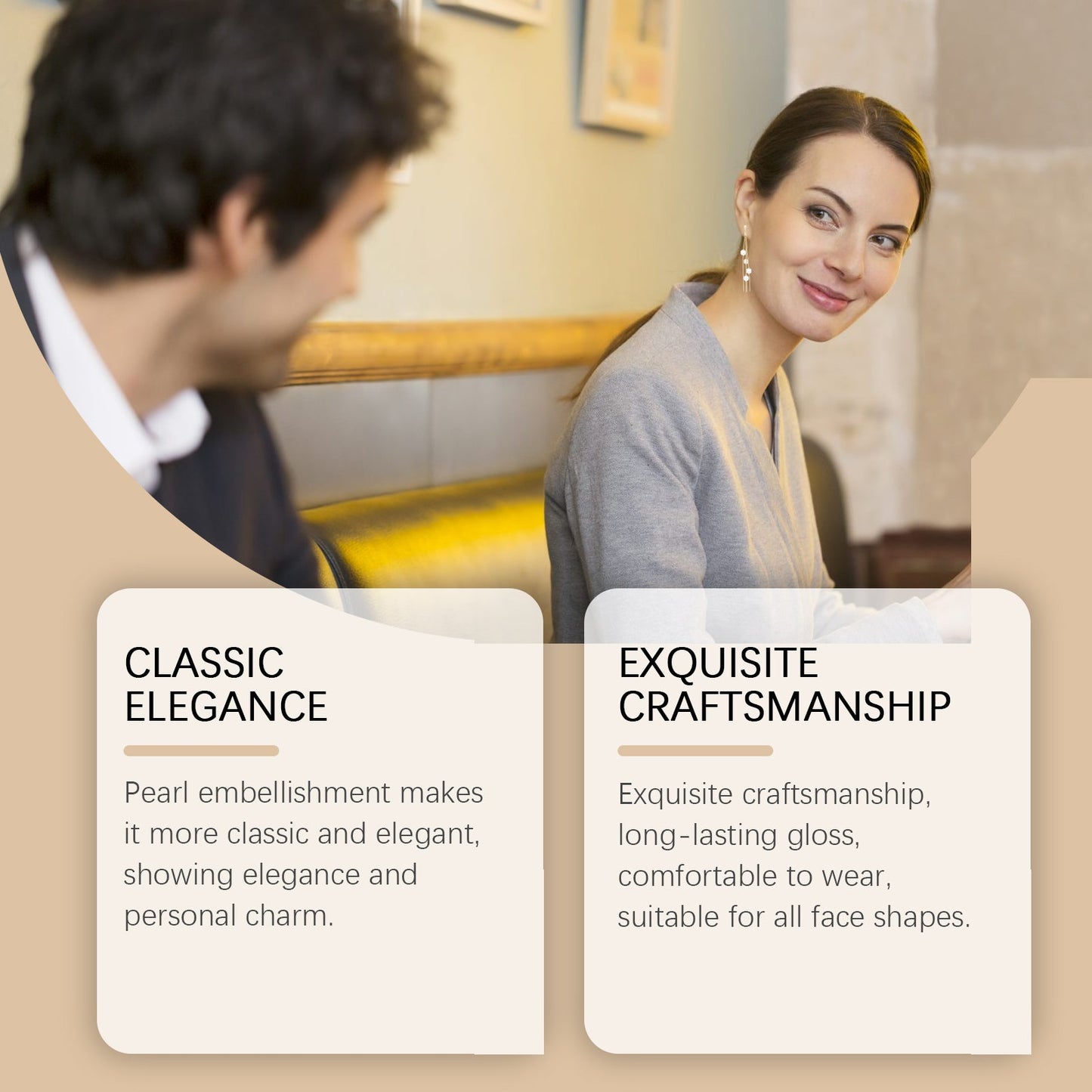 Hoexe Gold Pearl Fringe Earrings