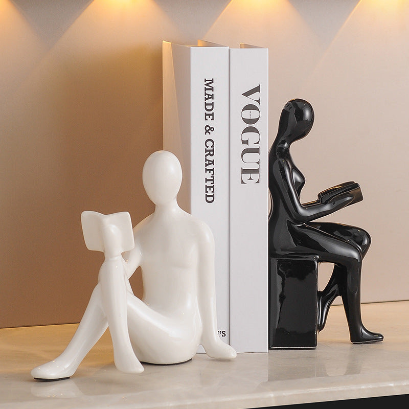 Modern bookends character ornaments