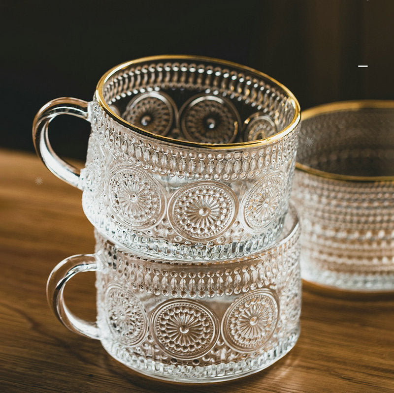 Nordic Vintage Embossed Glass
