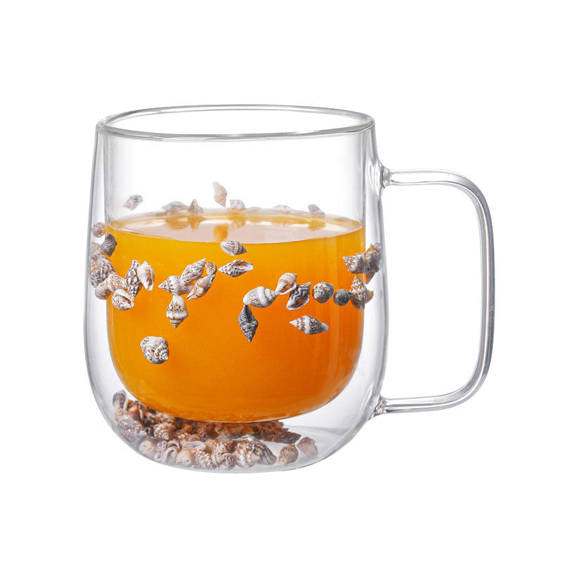 Net Red Dry Flower Double Layer Glass Cup