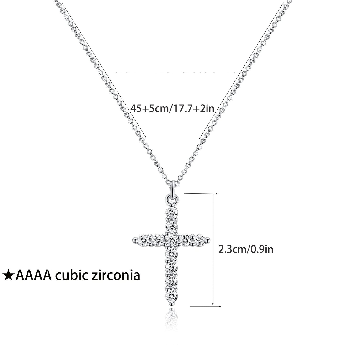 Stainless Steel Plated Cross Pendant Necklace