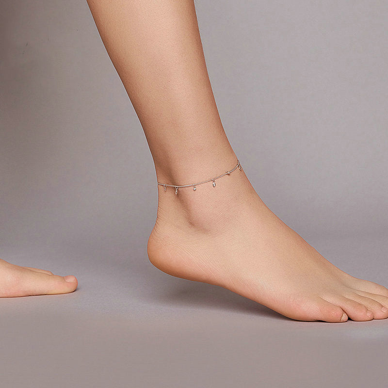 Tassel anklet pure silver S925