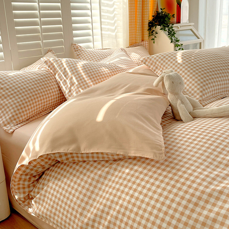 Minimalist Pure Water-Washed Cotton Bedding Set