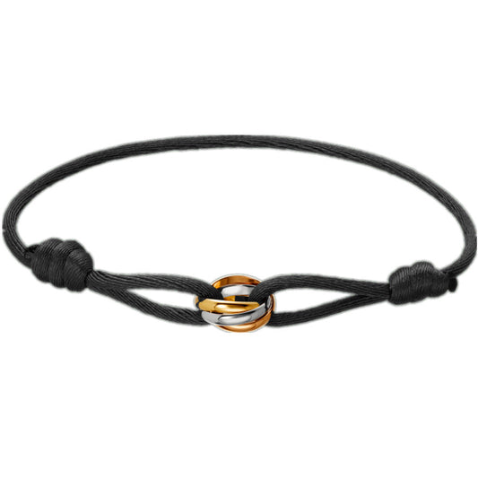 Stainless Steel Three-Color Eternal Ring Bracelet