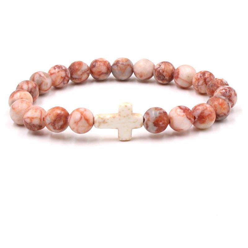 Bead jewelry cross bracelet