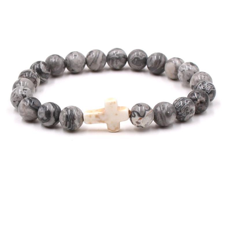 Bead jewelry cross bracelet