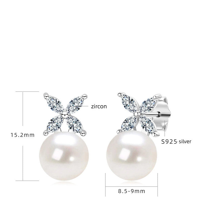 Pearl s925 silver earrings