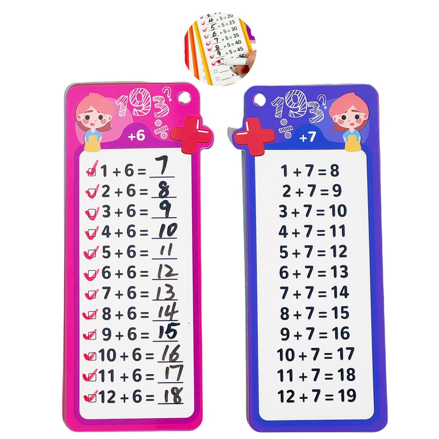 Multiplication Flash Cards Learning Tool for Math Early Education Addition Subtraction Multiplication Division Arithmetic Teaching Aid for Primary Students