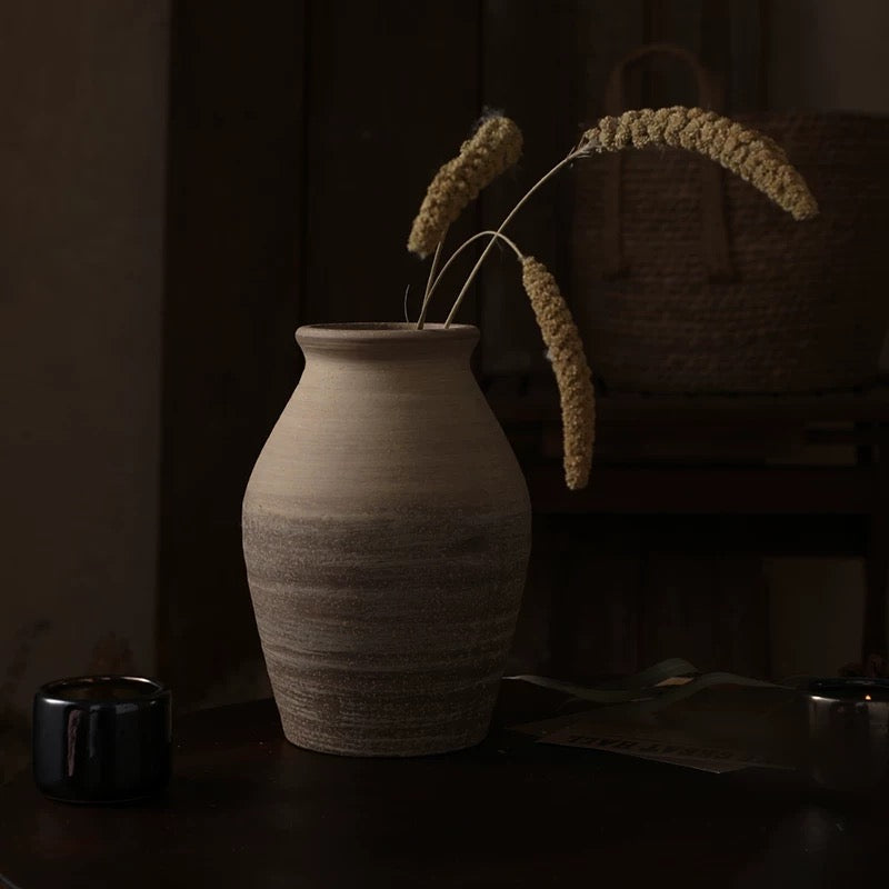 Vintage rough pottery vase