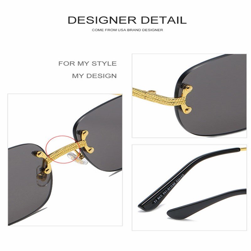 Rimless Retro Frameless Sunglasses