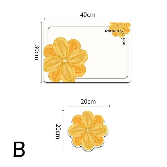 2pcs/set Nappa Leather Waterproof Oil-proof Table Mat