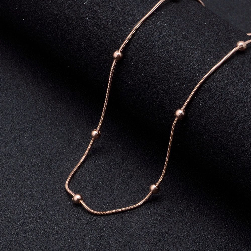 Stainless steel round snake bag necklace