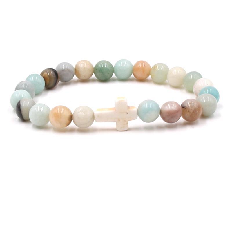 Bead jewelry cross bracelet