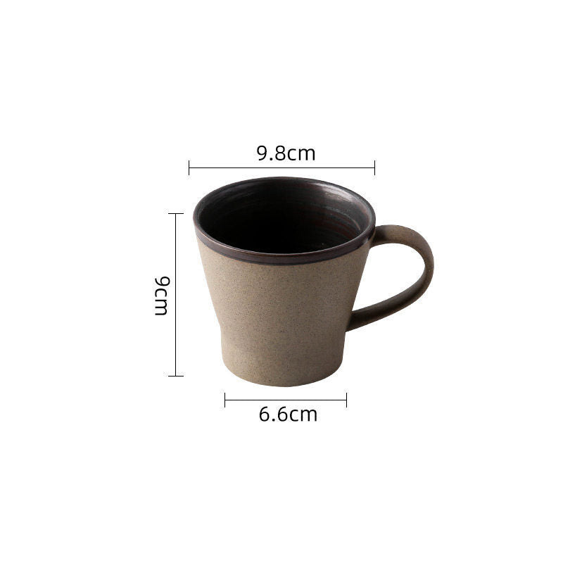 Coarse pottery coffee cup