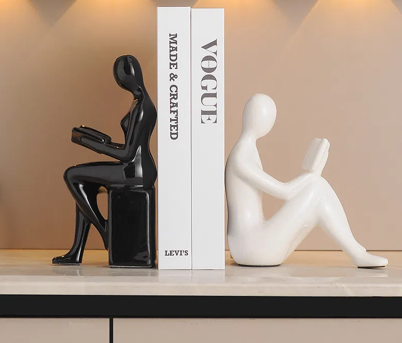 Modern bookends character ornaments