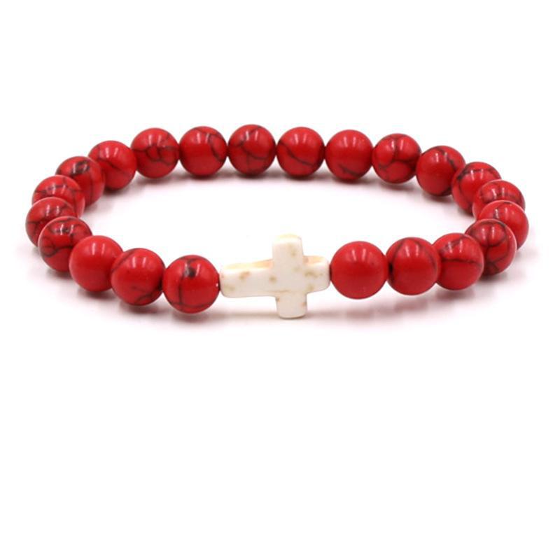 Bead jewelry cross bracelet