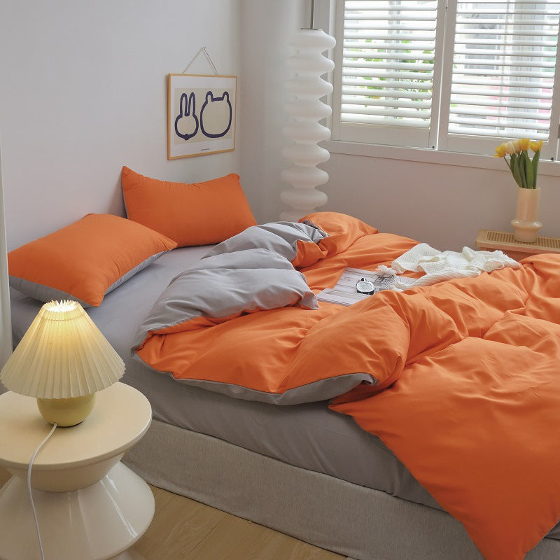 Solid Color 4 Piece Bedding Set