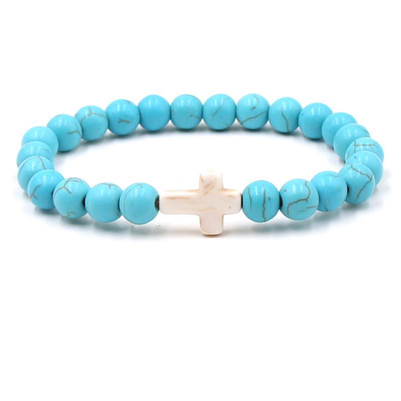 Bead jewelry cross bracelet