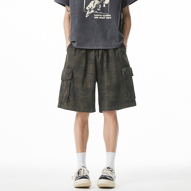 Camouflage cargo shorts