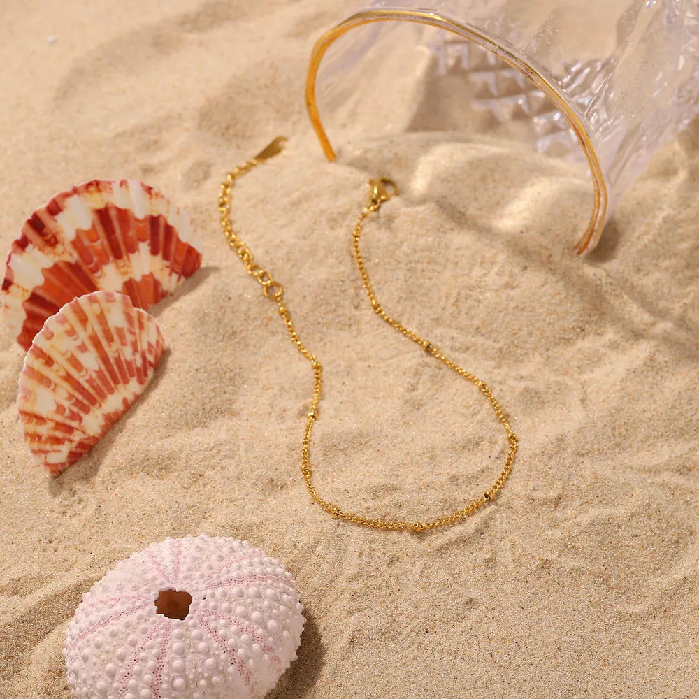 Stainless Steel Bead Anklet