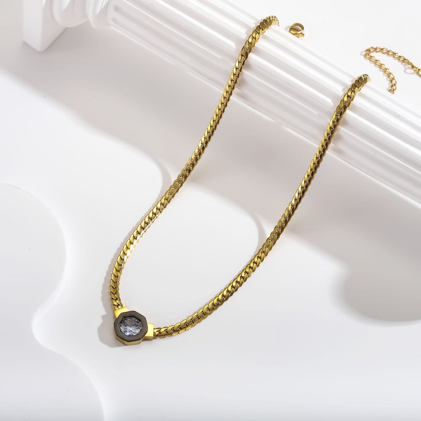 Zircon 18K Titanium Steel Bracelet